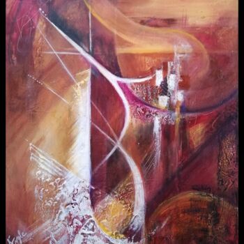 Malerei mit dem Titel "Les Arches du silen…" von Sandrine Engle, Original-Kunstwerk, Acryl Auf Keilrahmen aus Holz montiert
