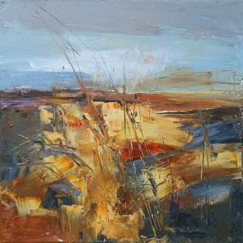 Painting titled "Is it raining or am…" by Emilia Milcheva, Original Artwork, Oil Mounted on Wood Stretcher frame