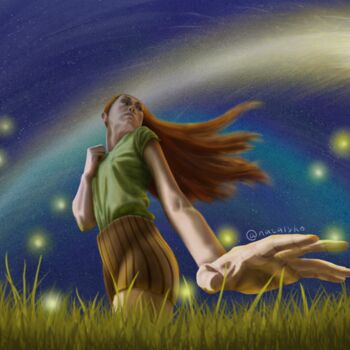 Arts numériques intitulée "Star field" par Nataly Kozintseva, Œuvre d'art originale, Peinture numérique