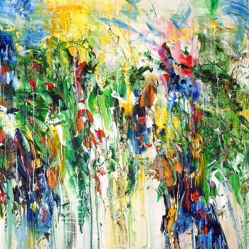 "Green Symphony XL 1" başlıklı Tablo Peter Nottrott tarafından, Orijinal sanat, Akrilik