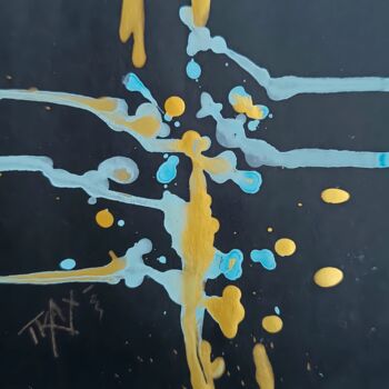 「Turning Point Small…」というタイトルの絵画 Diana Dimova - Traxiによって, オリジナルのアートワーク, アクリル ウッドストレッチャーフレームにマウント