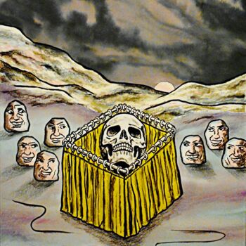 Pittura intitolato "Alienation (BT254)" da Noël Van Hoof, Opera d'arte originale, Acquarello