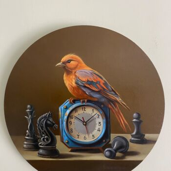 Schilderij getiteld "The Pause Before th…" door Ara Gasparyan, Origineel Kunstwerk, Olie Gemonteerd op Frame voor houten bra…