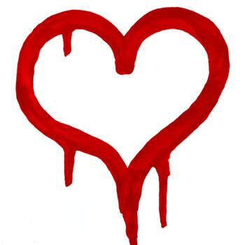 Peinture intitulée "Love heart ( Tribut…" par Dr. Love, Œuvre d'art originale, Acrylique
