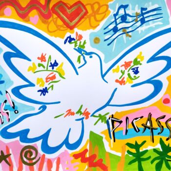 Peinture intitulée "Kiss Picasso ( Trib…" par Dr. Love, Œuvre d'art originale, Acrylique