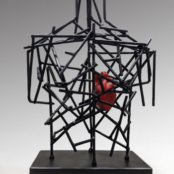 Sculptuur getiteld "Structure 3 (woman)" door Roman Rabyk, Origineel Kunstwerk, Metalen