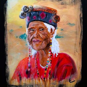 "Quelques rides de b…" başlıklı Tablo Christine Cailleau tarafından, Orijinal sanat, Akrilik Ahşap Sedye çerçevesi üzerine m…