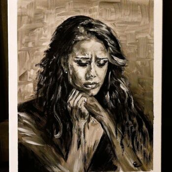 "Mélancolie..." başlıklı Tablo Christine Cailleau tarafından, Orijinal sanat, Akrilik