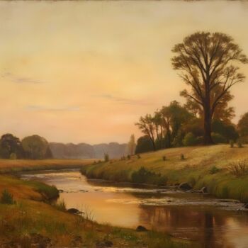 Digital Arts titled "::: Still Waters, F…" by Kyozai, Original Artwork, AI generated image