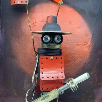 제목이 "unique art sculptur…"인 조형물 Branimir Misic로, 원작, 금속 기타 단단한 패널에 장착됨