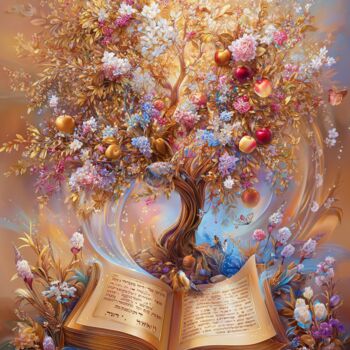 Digitale Kunst mit dem Titel "The Life-Giving Blo…" von Asnat Unnger, Original-Kunstwerk, Digitale Malerei