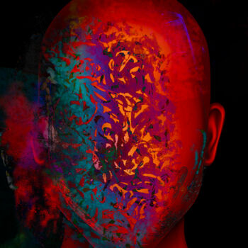 Arts numériques intitulée "In Humans We Trust" par Paulo Themudo, Œuvre d'art originale, Peinture numérique