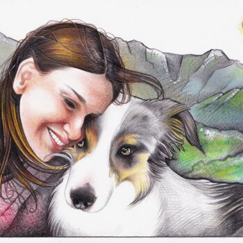 "Felicità" başlıklı Tablo O. Soniart tarafından, Orijinal sanat, Mum boya