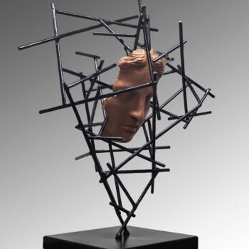 Sculptuur getiteld "Structure 4" door Roman Rabyk, Origineel Kunstwerk, Metalen
