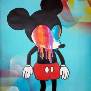 Peinture intitulée "Memórias escorrendo…" par Marks, Œuvre d'art originale, Acrylique