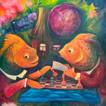 Schilderij getiteld "Dialogue" door Anastasiia Lodde, Origineel Kunstwerk, Acryl
