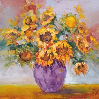 Painting titled "PURE HEARTS" by Emilia Milcheva, Original Artwork, Oil Mounted on Wood Stretcher frame