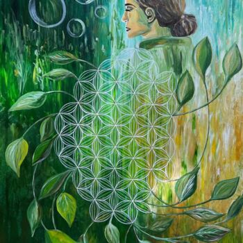 Картина под названием "Nature woman" - Nadezhda Dvornikova, Подлинное произведение искусства, Акрил