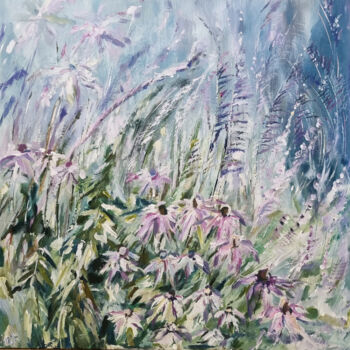Peinture intitulée "Meadow" par Katarzyna Machejek, Œuvre d'art originale, Acrylique Monté sur Châssis en bois