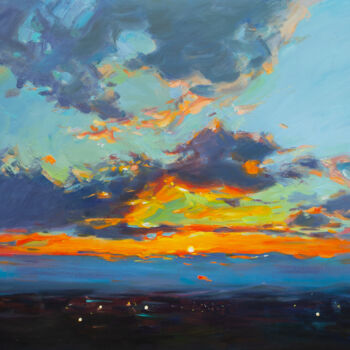 Painting titled "Twilight Symphony" by Daria Zavadenko, Original Artwork, Oil