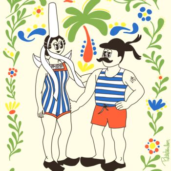 Digital Arts titled "Toulonnais au Beurr…" by Petitetoulon, Original Artwork, Digital Painting