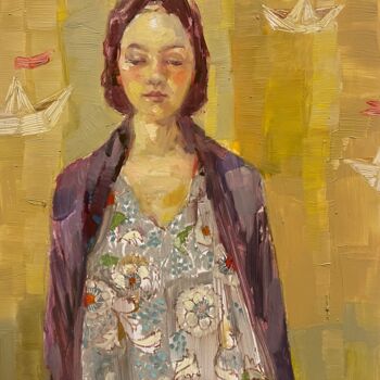 Painting titled "The journey of yest…" by Lorena Iavorschi, Original Artwork, Oil