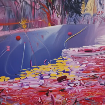Arte digitale intitolato "Contaminated Pool" da Alberto Capitani, Opera d'arte originale, Immagine generata dall'IA