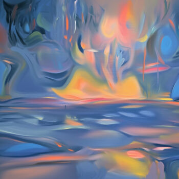 Digital Arts με τίτλο "Fluid Continuum" από Alberto Capitani, Αυθεντικά έργα τέχνης, Εικόνα που δημιουργήθηκε με AI
