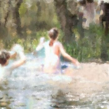 "The Bathers #6" başlıklı Dijital Sanat Russell Newell tarafından, Orijinal sanat, 2D Dijital Çalışma