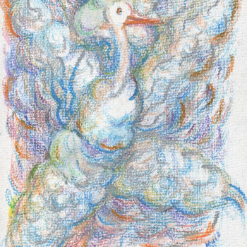 Disegno intitolato "11. A wonderful sky…" da Tanya Dolya, Opera d'arte originale, Pastello