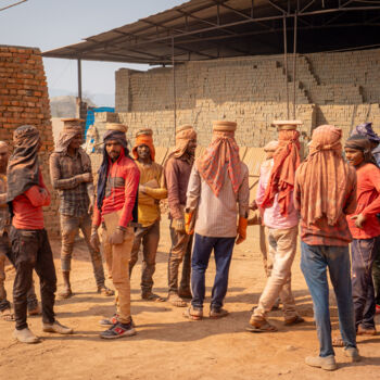 Photography titled ""Workers"" by Guilhem Nascimben, Original Artwork, Digital Photography