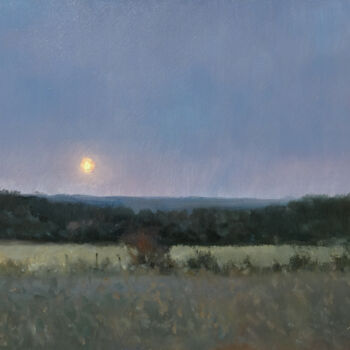 Peinture intitulée "Walking to the Moon" par Pascal Giroud, Œuvre d'art originale, Huile