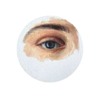 Painting titled "“ The Facescapes “…" by Marina Shavyrina-Shkoliar, Original Artwork, Oil Mounted on Cardboard