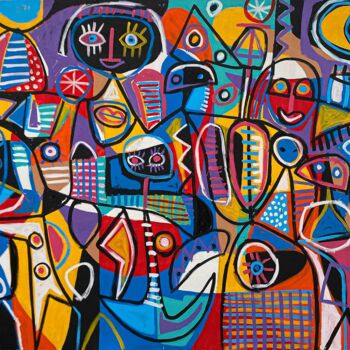 Peinture intitulée "Psicodélico" par Enrique Pichardo, Œuvre d'art originale, Acrylique