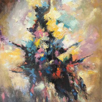 绘画 标题为“Energetic Burst” 由Arto Mkrtchyan, 原创艺术品, 油 安装在木质担架架上