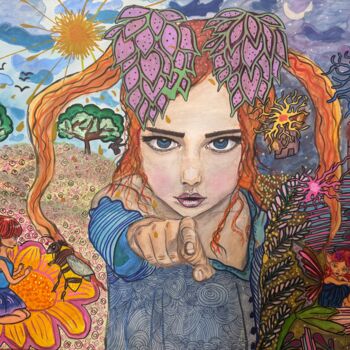 Рисунок под названием "Future" - Oana Arabagiu, Подлинное произведение искусства, Акварель