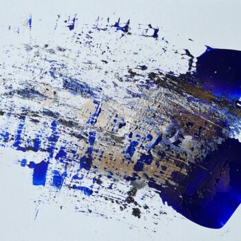 Peinture intitulée "Blues" par Tiny De Bruin, Œuvre d'art originale, Acrylique Monté sur Châssis en bois