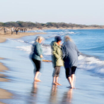 Photography titled ""Blurred Sea"" by Guilhem Nascimben, Original Artwork, Digital Photography