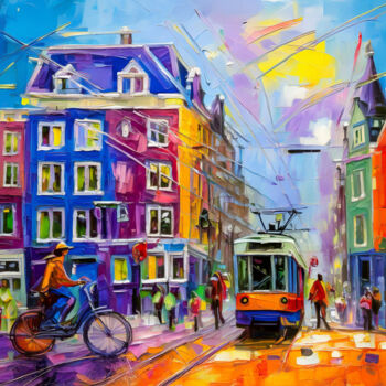 Grafika cyfrowa / sztuka generowana cyfrowo zatytułowany „Where the Tram Meet…” autorstwa Mathias (1975), Oryginalna praca,…