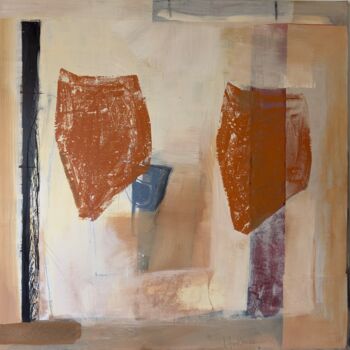 Malarstwo zatytułowany „La Chair et l'Esprit” autorstwa Fabienne Guetlin, Oryginalna praca, Akryl Zamontowany na Drewniana r…