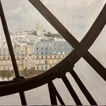 Malerei mit dem Titel "Montmartre, Hors du…" von Marie France Garrigues, Original-Kunstwerk, Öl Auf Keilrahmen aus Holz mont…