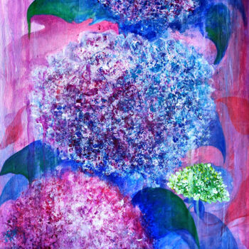 Painting titled "Floral Fantasy... H…" by Carlos Paredes Colin, Original Artwork, Acrylic