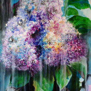 「Floral Fantasy...Hy…」というタイトルの絵画 Carlos Paredes Colinによって, オリジナルのアートワーク, アクリル