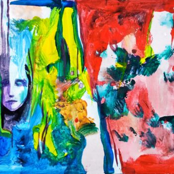 Malerei mit dem Titel "Jungle sadness" von Milto Sideris, Original-Kunstwerk, Acryl
