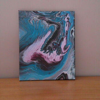 Painting titled "La Faille Bleue" by Aqualis, Original Artwork, Acrylic