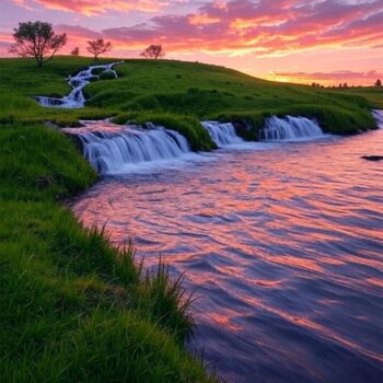 Digitale Kunst getiteld "ART WORK J3" door Joelle Sifina, Origineel Kunstwerk, Acryl Gemonteerd op Andere stijve panelen