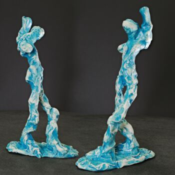 Sculptuur getiteld "Don Quixote" door Prof. Andreas Loeschner-Gornau, Origineel Kunstwerk, Keramiek