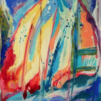 Painting titled "Abstract Sailing Jo…" by Jelena Djokic, Original Artwork, Acrylic