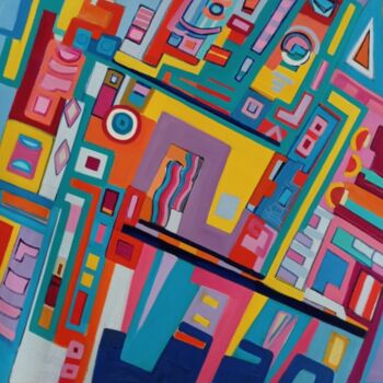 Painting titled "Révolution Douce" by Christian Vernier, Original Artwork, Oil