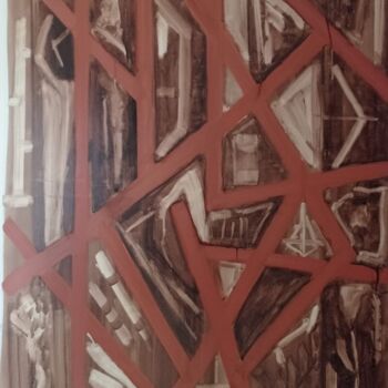 Painting titled "Instempstane" by Christian Vernier, Original Artwork, Oil